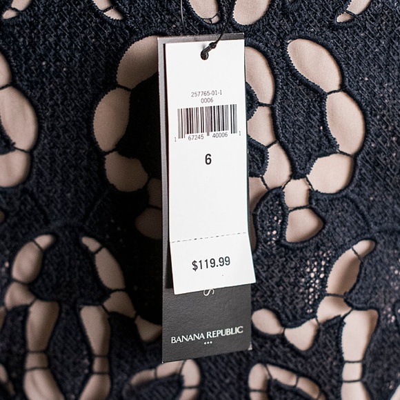 Banana Rebublic Navy Crochet cocktail dress—US6 - Picture 6 of 8